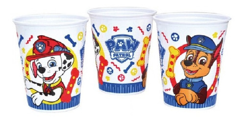 Vasos Descartables Polipapel - Paw Patrol - Pack X 10 U Color Azul