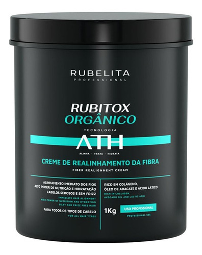 Rubelita Profissional Botox Capilar Orgânico Sem Formol 1kg