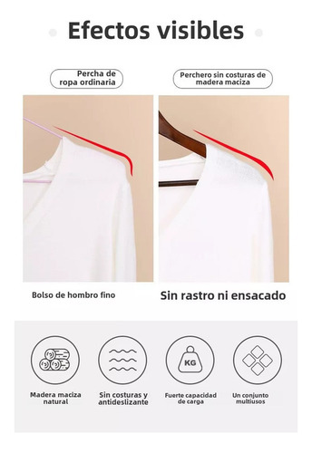 10 Ganchos De Madera Para Ropa Con Rotación De 360 Grados A