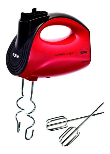 Batidora de mano Solac Grand Chef negra y roja 220V