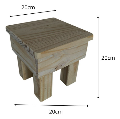 Banco De Madera Pequeño Crudo