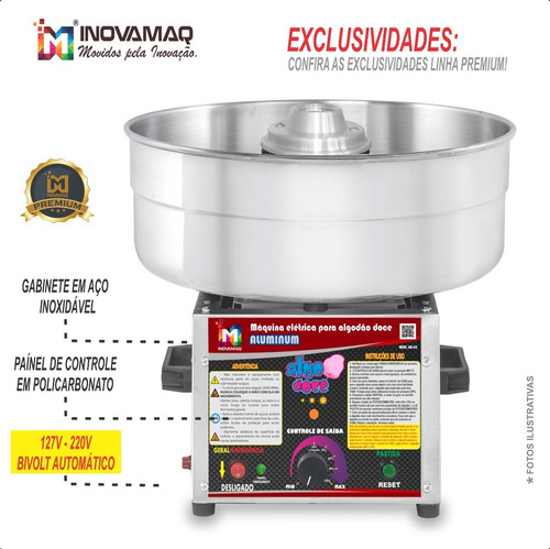 Imagem 4 de 8 de Maq. P/ Algodão Doce Prof. Inovamaq Ad-43 + S/juros + Brinde