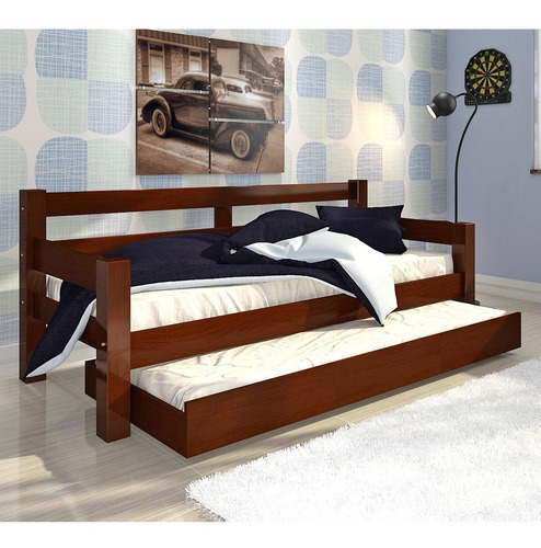 Bicama Madeira Maciça Com 2 Colchões D20 88x188x12 Ortobom