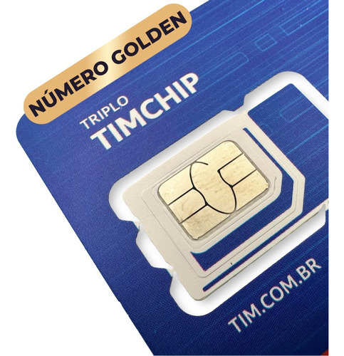 Tim Chip Número Facil Memorização Golden Ddd 11 Ao 19