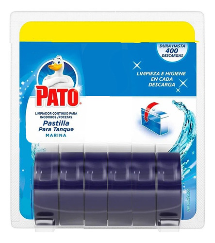 Pastillas Baño Pato Tanque Fragancia Marina 40 Grs X 6 Und 