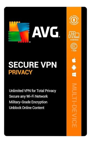 Avg Secure Vpn 1 Dispositivo 1 Año