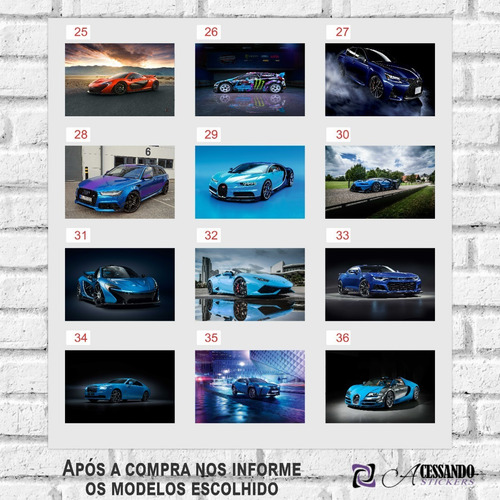 Imagem 4 de 10 de 5 Pôster Cartaz Carro Esport Classico P/ Emoldurar 20x30 - 1