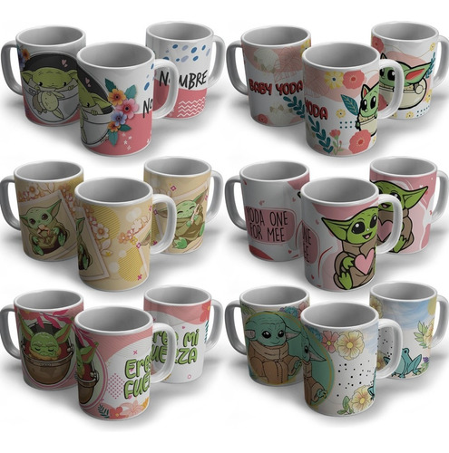 40  Plantillas Sublimar Tazas Baby Yoda Vectores Editables