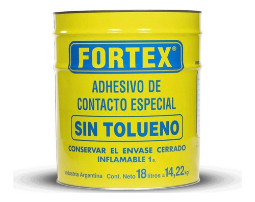 Cemento De Contacto Fortex Adhesivo Sin Tolueno 18 Lts Mm