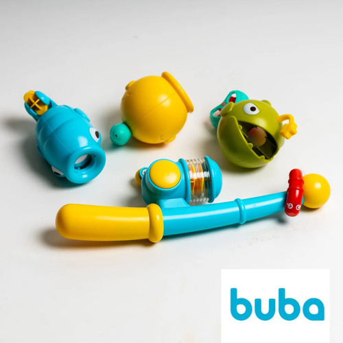 Brinquedo Pescaria De Banho Com Vara Anzol Peixes BebĂȘ +18m