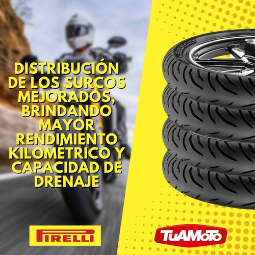 Imagen 5 de 10 de Cubierta 2.75 17 Pirelli Super city Tras Wave Crypton Dl