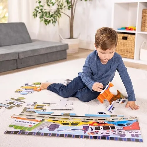 Melissa & Doug Traffic Jam Jumbo Jigsaw Floor Puzzle 24 Pie