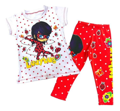 Conjunto De Franela Y Leggins Para Niñas - Ladybug