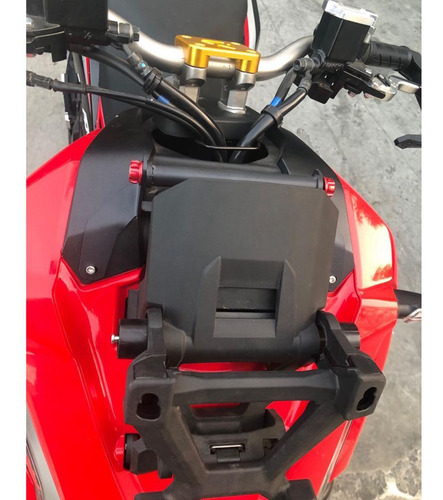Soporte Para Teléfono Móvil Para Motocicleta, Soporte Rojo