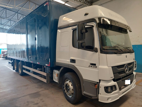 Imagem 2 de 12 de Mercedes Benz Atego 2430 2020 6x2 Automático Completo Baú