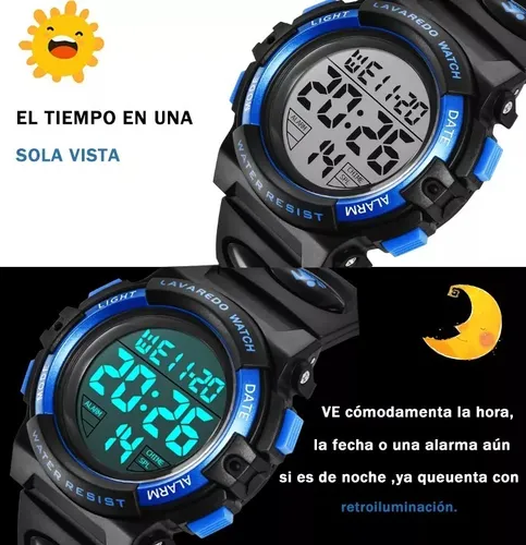 Reloj Digital BEN NEVIS Impermeable Para Niños Y Pulsera Dinosaurio Deportivo Multifunción Con Alarma Y Cronógrafo,correa Negro
