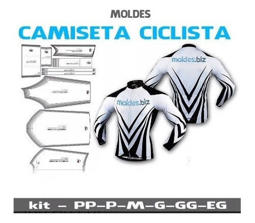 Molde Digital Patrones Camiseta Camisa Ciclista