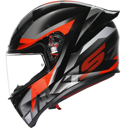 Casco Agv K1 S Fastlap Black Red Ece 2206 Negro Solido L