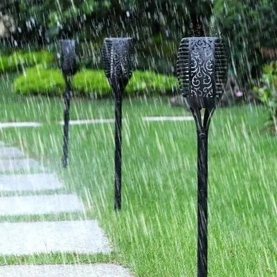 4pcs Lámpara Solar Led Antorcha Camino Jardín Luz Solar