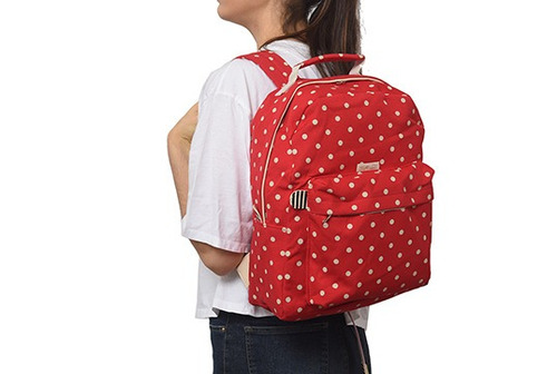 Mochilas Infantil Escolares Urbana Lunares Roja Matriona X2u