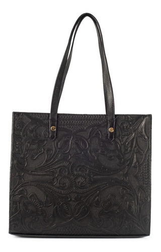 Imagen 5 de 7 de Bolsa De Piel Con Telar Artesanal Y Asa Ajustable Bolso Dama