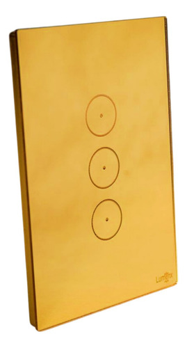 Interruptor Touch Tok Glass 3 Pads Zigbee Dourado 4x2 Corrente Nominal 10 A Voltagem Nominal 110v