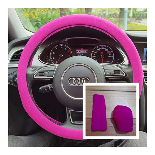 Fundas Para Volante+palanca+freno De Mano Material Silicon. 