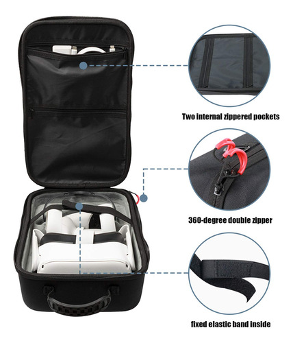 Funda De Viaje Procase Para Meta Oculus Quest 2/oculus Quest