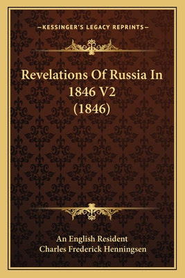 Libro Revelations Of Russia In 1846 V2 (1846) - An Englis...