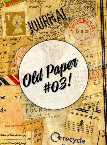 Old Paper #03!  Lámina Decoupage Autoadhesiva 30 X 42 Cm