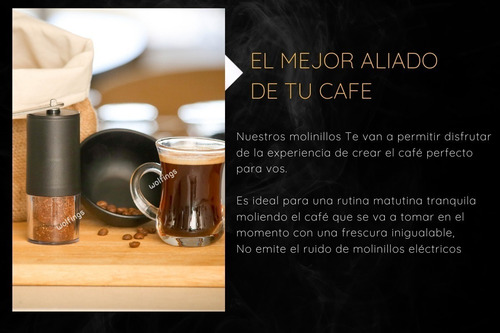 Imagen 7 de 10 de Molinillo Cafe Manual Granos Muelas Calidad Excelente