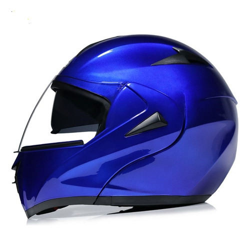 Casco Moto  2  En  Uno  Rebatible  Y Con Lentes  Sol Uv