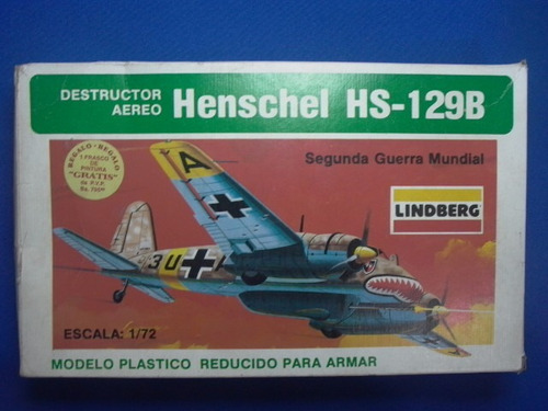 Imagen 3 de 4 de Avion Lindberg Henschel Hs-129b Aeromodelismo Estático Leer