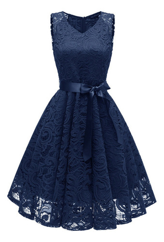 Nuevo Vestido De Fiesta Informal Sin Mangas Con Cuello En V