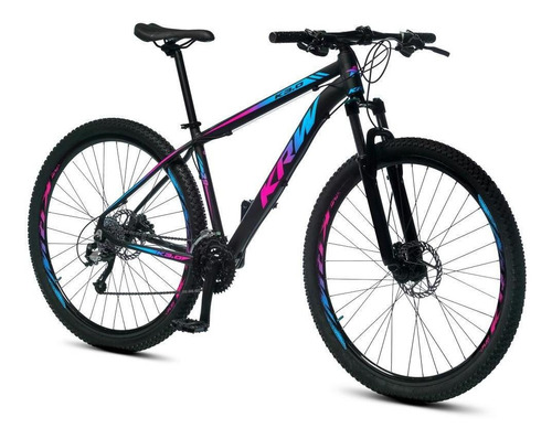 Bicicleta Aro 29 Krw Alum 27v Shimano Acera Hidráulico S30 Cor Preto