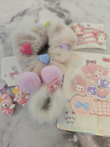 Mini Set Accesorios De Pelo Sanrio Rosa