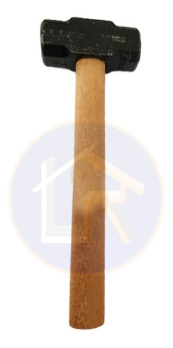 Marreta De Ferro Fundido 2 Kg Com Cabo De Madeira Resistente