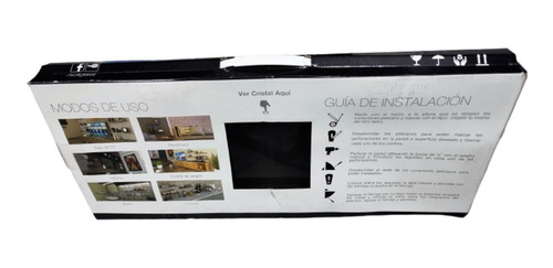 Kit De Repisa De Cristal Templado Gris Flotante De Pared