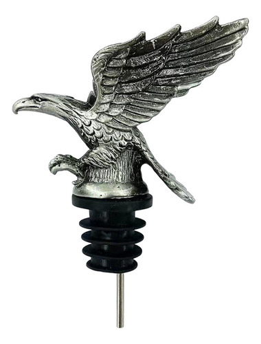 Tapón Vertedor De Vino Con Cabeza De Águila 8cmx11cm, Bronce