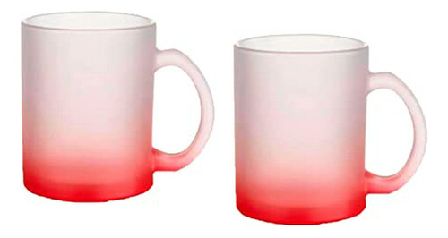 2 Piezas 11oz Color Degradado Inferior Taza De Vidrio Esmeri