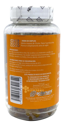 Solanum Belabear Vitamina C + Equinacea 100gomitas Limón Sfn