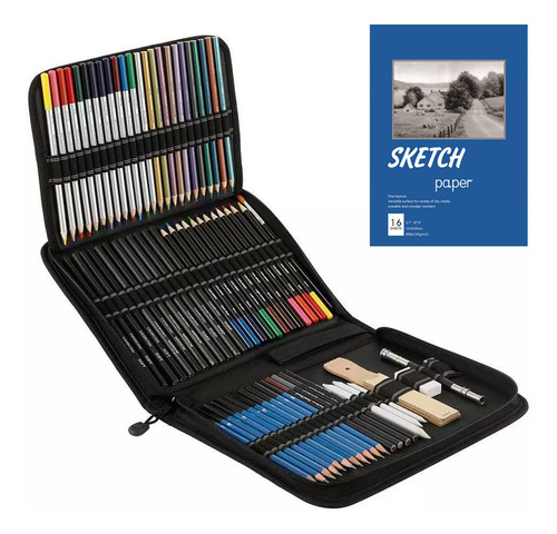 73 Piezas Profesional Lápices De Dibujo Y Dibujo Setbt