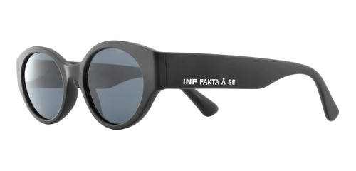 Anteojos Sol Infinit Stockholm Negro Mate Con Lente Negra