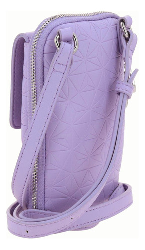 Bolso Porta Celular Barbie By Gorett Bar24082-p Acabado De Los Herrajes Níquel Color Lila Correa De Hombro Lila Diseño De La Tela Gráfico Embosado