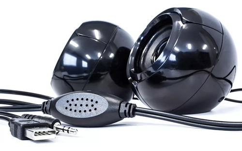 Bocinas Vorago Computadora Aux 3.5mm Usb Control De Volumen Negro