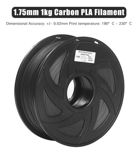 Fibra De Carbono+filamento De Impressora 3d Pla 1,75 Mm 1