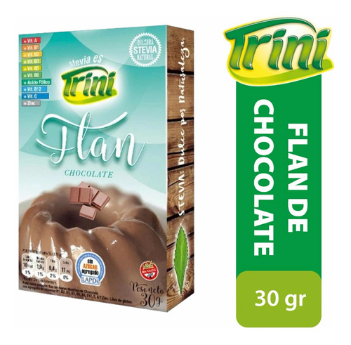 Flan De Chocolate Con Stevia Trini Sin Tacc X 30 Grs.