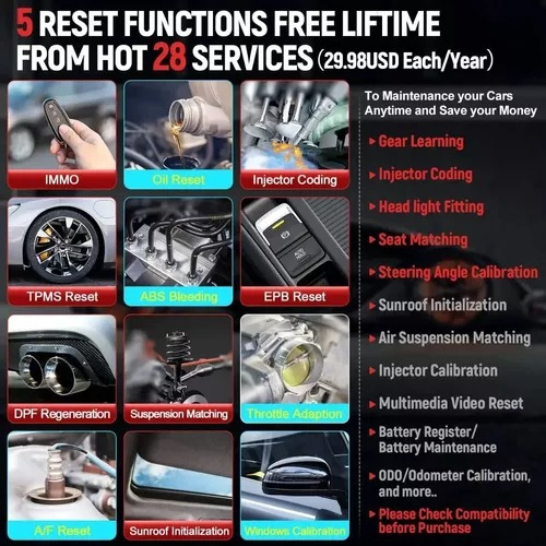 Scanner Profissional Thinkcar Plus S7 Obd2 Ajuste Af Abs