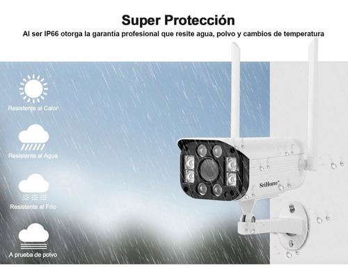 Cámara Ip Wifi Hd 3mp 1960-visión Nocturna 30m -audio 2 Vías