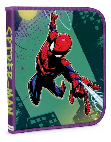 comprar Cartuchera Escolar Un Piso Spider-man Multiscope Color Verde Spiderman
